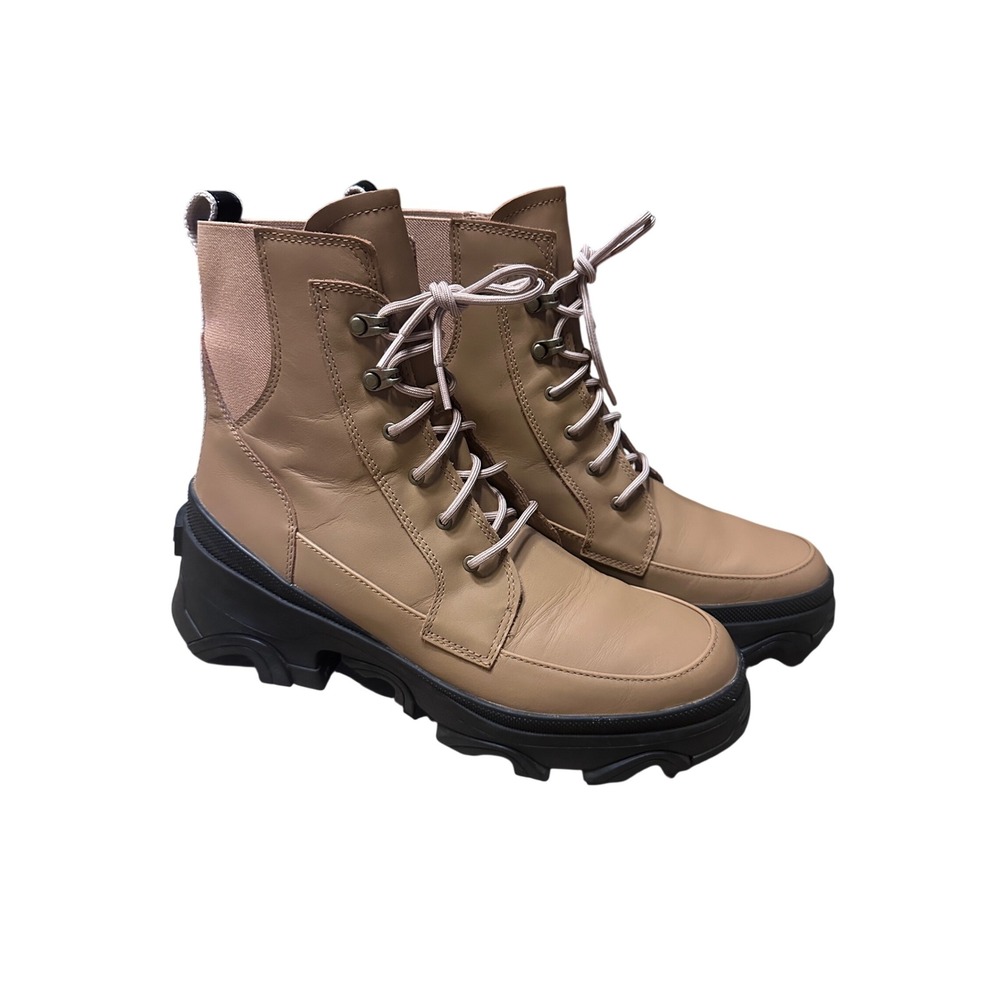 Sorel Brex Waterproof Boots Tawny Buff Lace Up Lug‎ Sole Size 12